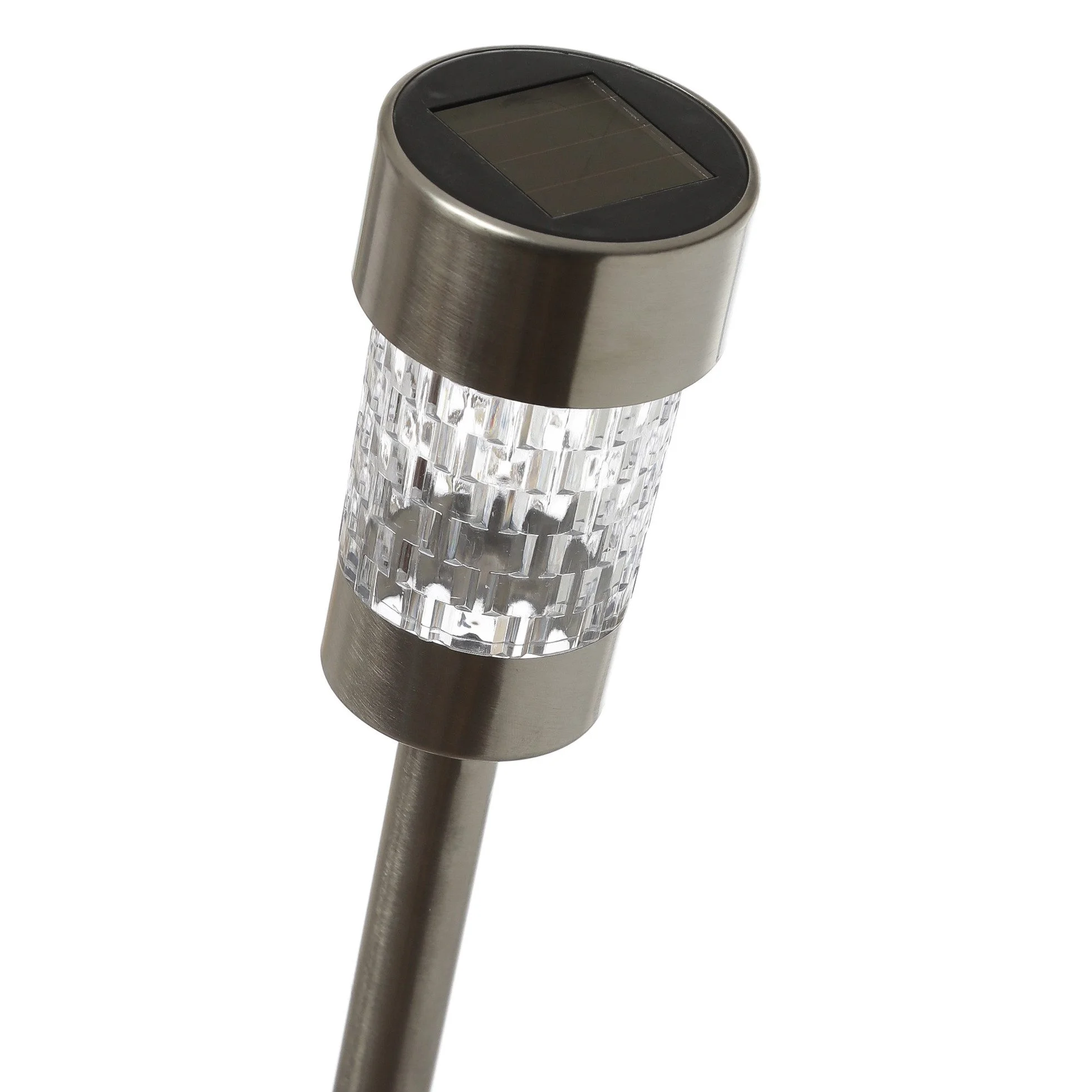 MARELIDA LED Solar Wegleuchte mit Erdspieß • Edelstahl • warmweiß (2100–3000K)